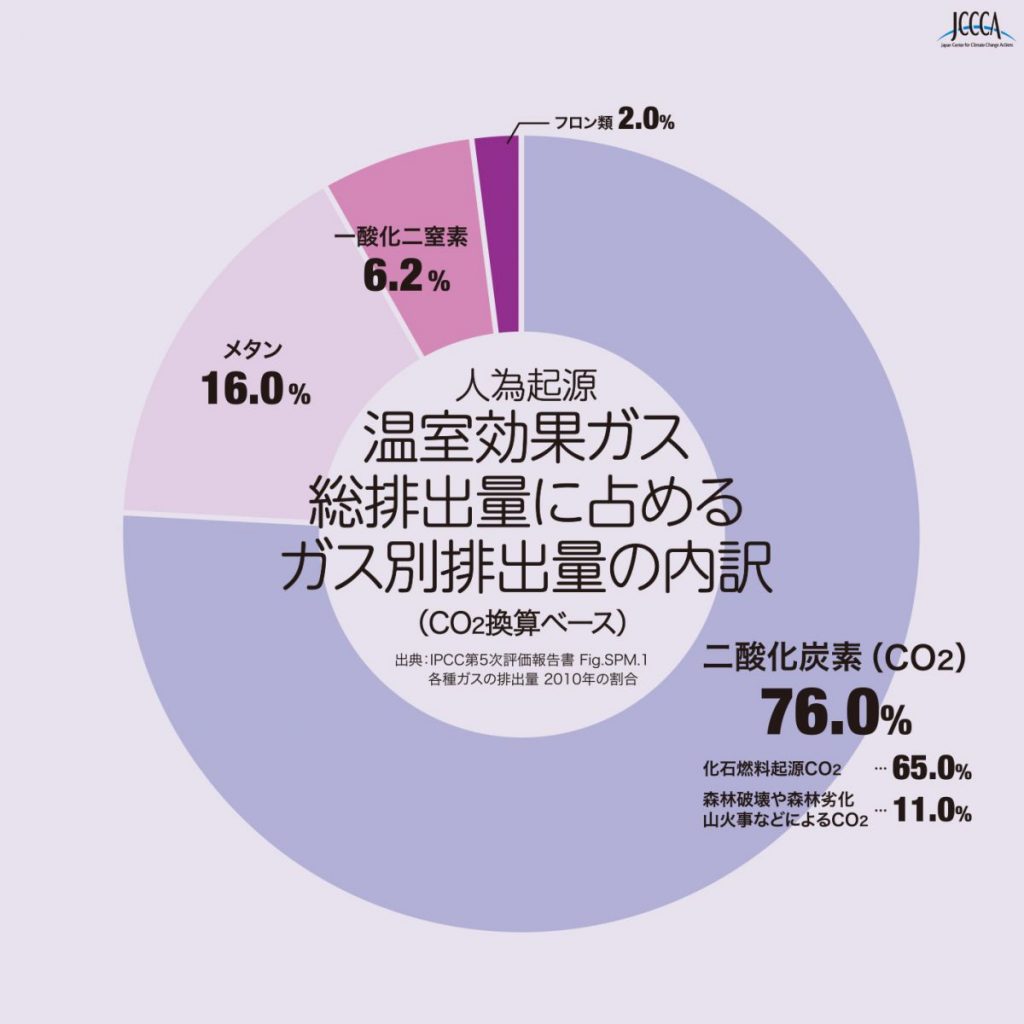 温室効果ガス種別寄与度